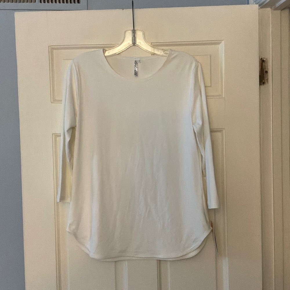 Lulu-B White UPF 50+ Cooling Long Sleeve Top NEW Sun Protection Activewear